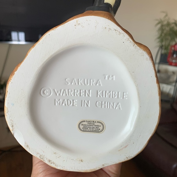 Vintage Sakura Warren Kimble Ceramic Rooster Teapot Pitcher Cookie Jar - Picture 5 of 6